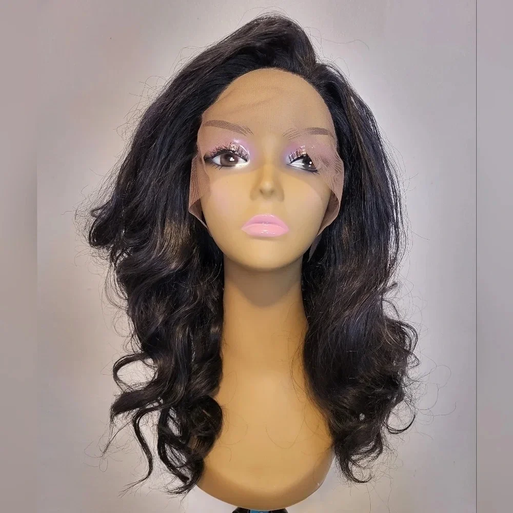 Fashion Shoulder Length Wig - Black
